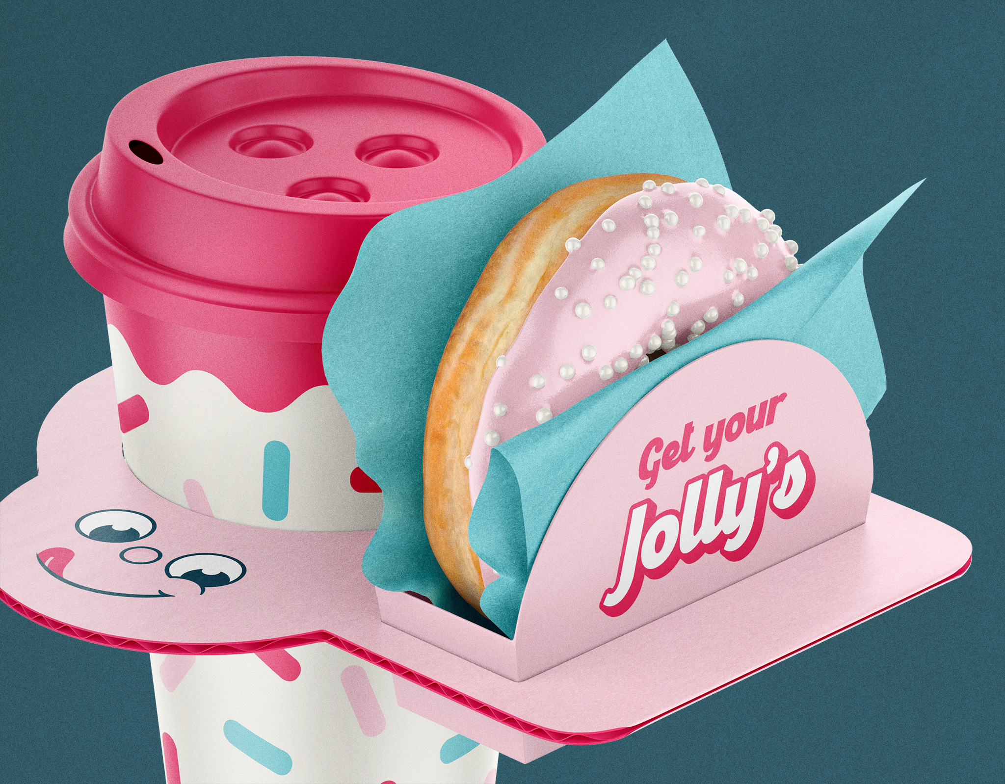 Jolly’s Donut Shoppe Logo, Branding, Packaging and Business Card Designs